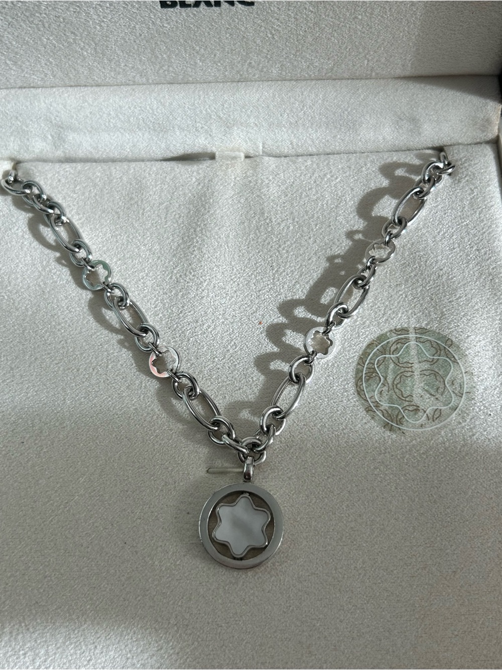 Montblanc Silver-Tone Star Emblem Chain Necklace - Picture 3 of 9